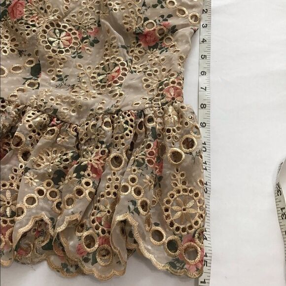 Vici Beaufort Floral Eyelet Peplum Tank Size Small - Picture 11 of 11